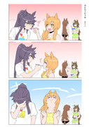 【ウマ娘漫画】皆でかき氷　マヤブラ