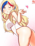 わんどろ白ワンピ水着のコマちゃん