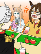 シャア専用マクドナルドを食べるエルグラ