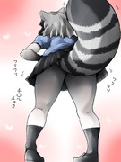 しーえむのおしごとをもらったアライさん