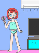 お部屋で涼むアークロイヤルさん