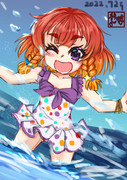 海水浴だよ！水着択捉ちゃん！！