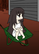 ねこぐるまに乗せられる