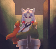 といれにだみーをつめるいぬみやさん