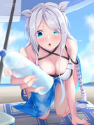 『提督、大丈夫ですか？しっかり水分補給して休んでくださいね？』