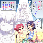 イベント当日に燃え尽きてるチノちゃん