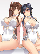 やまはぎで狭霧水着