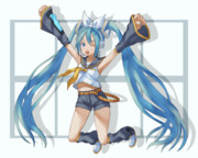 【ボカロ絵】鏡音リンコスなミクちゃん♪