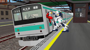 たかが電車一つガンダムで押し出してやる！