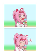 アイスクリン食べるウララちゃん