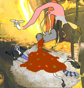 カレーライスにしてもらうアライさん