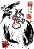 墨絵　トウカイテイオー【澄乃零伍漆】