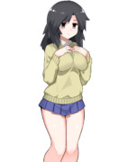 ちょっと地味めのモブJK素材