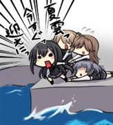 夏雲実装の報を聞いた朝潮ちゃん