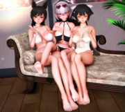 【あたかおルーム】アズレンお姉さん達の 寄り添うおみあしさん…♡