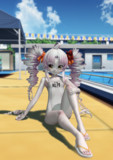 白スクついなちゃんと学校のプール