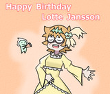 ロッテ・ヤンソンお誕生日おめでとうイラスト