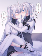 唾液が零れる程いっぱいキスをしてこれからもっと気持ちいい事を始めるお冬さんと涼月