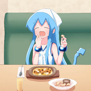 サイゼで喜ぶイカ娘
