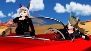 【MMDウマ娘 創作編】オープンカーで二人旅…。