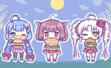 月見バーガーを食べるウナきりついな