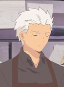 ふわとろオムライス調理中のアーチャー　2022.2.6投稿　2022年2月6日 18:11投稿