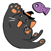 ハロウィン黒猫