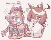 キョンデジと勝負服オン