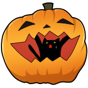 カボチャと黒猫