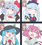 某社長表情を東方キャラで描いた