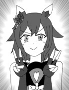 ドヤ顔ダブルピースチヨ