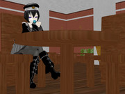 ソーダりんご飴を嗜むリッキー