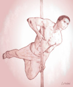 「ポールダンスをする月島」(進捗)