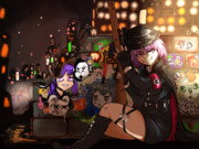 壊れた壁画の裏側