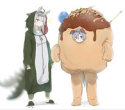 たこ焼きにされたタマモ先輩と腹ペコ大怪獣オグリ先輩