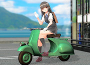 店先で早潮と【MMD艦これ】