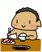 焼肉を食べる野獣