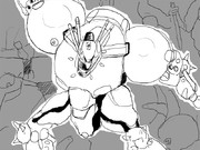 ジェノサイド2　X68000　パッケージ　線画