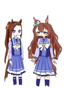 カバンを忘れたことに学園についてから気づいたメジロブライトと絶句する学級委員長