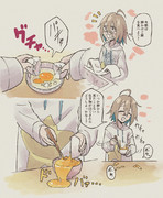 卵かけご飯を作るせるふちゃん