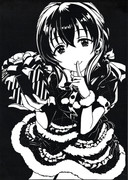 【切り絵】「聖夜の秘めごと」藤原肇