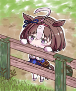 口をぷにぷにするドットさん