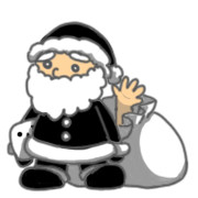 ゆるいサンタクロースさん(黒)