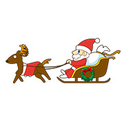 通過するサンタクロース