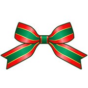 クリスマスカラーのリボン