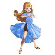 【DQ絵】ひかりのドレスを装備したアリーナ姫♪色差分(青)