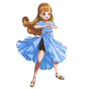 【DQ絵】ツヤテカしたエナメル風なひかりのドレス♪色差分(青)