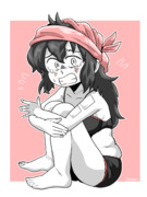 風呂上がりのまったりタイムにサーバル達が遊びに来た