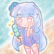 スク水ニーソでチョコミントアイス食べるｱｵｲﾁｬﾝ!