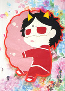 あろまほっとさん誕生日クッションイラストを紙で作ってみた